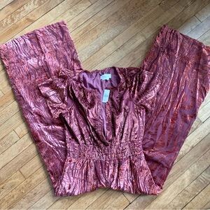 Anthropologie Wide Leg Romper Size M NWT